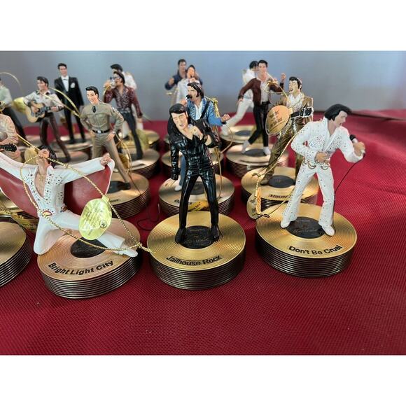 Bradford Exchange Elvis Solid Gold Ornament Set 24 Pc Complete 2001 - Picture 1 of 16